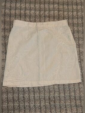 Tommy Bahama White Linen Blend Skirt Women’s Size 10 Coastal Resort Summer Class